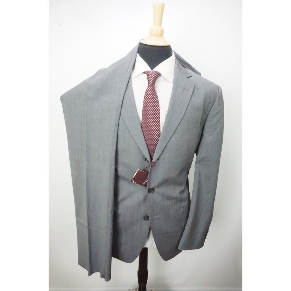 Ballantyne Light Gray 100% Wool 2 Pc Suit Jacket Pants 44R BRAND NEW - Picture 3 of 12